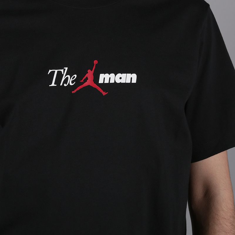 мужская черная футболка Jordan The Man Tee AO0684-010 - цена, описание, фото 2